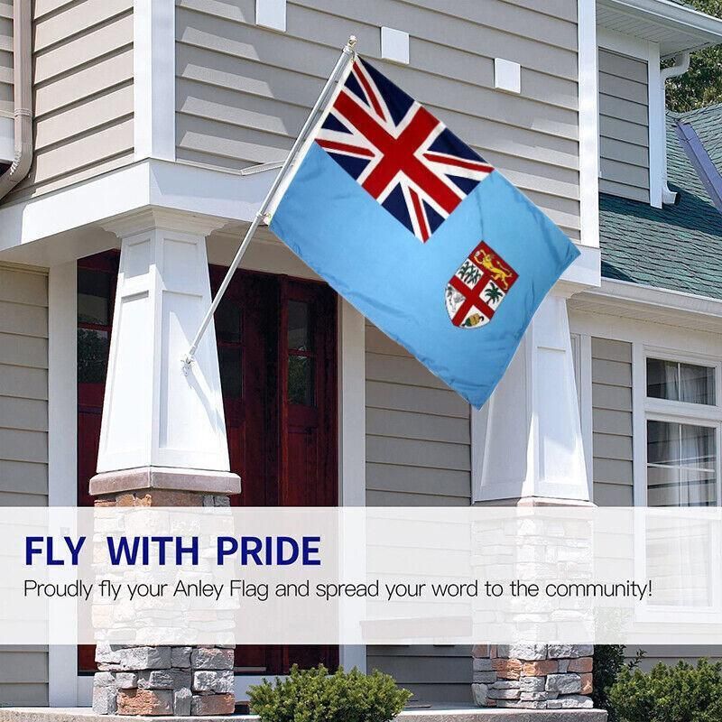 Large Fiji Fijian Flag Pacific Island Heavy Duty Outdoor 90 X 150 CM - 3ft x 5ft V528-FIJIFLAG-53927