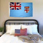 Large Fiji Fijian Flag Pacific Island Heavy Duty Outdoor 90 X 150 CM - 3ft x 5ft V528-FIJIFLAG-53927