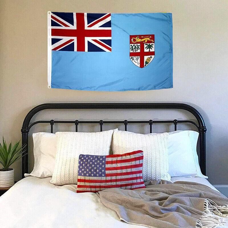 Large Fiji Fijian Flag Pacific Island Heavy Duty Outdoor 90 X 150 CM - 3ft x 5ft V528-FIJIFLAG-53927