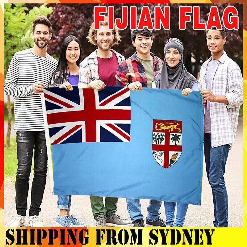 Large Fiji Fijian Flag Pacific Island Heavy Duty Outdoor 90 X 150 CM - 3ft x 5ft V528-FIJIFLAG-53927