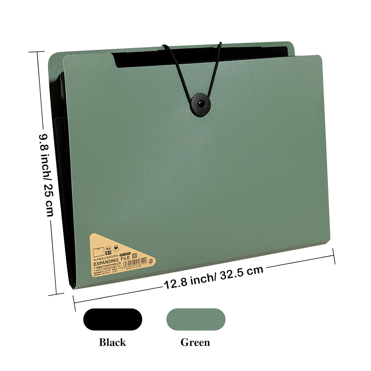 8 Cell File Folder Organizer Bag Test Paper Storage Document Holder School Office - Black V528-FILE-BAG-BLACK-2PCS-131614