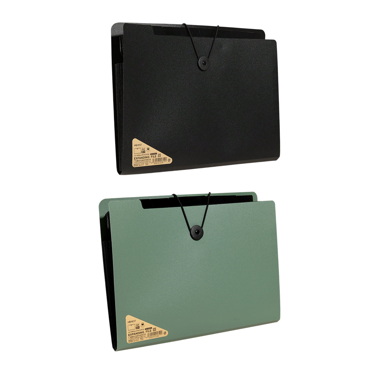 8 Cell File Folder Organizer Bag Test Paper Storage Document Holder School Office - Green V528-FILE-BAG-GREEN-2PCS-556503