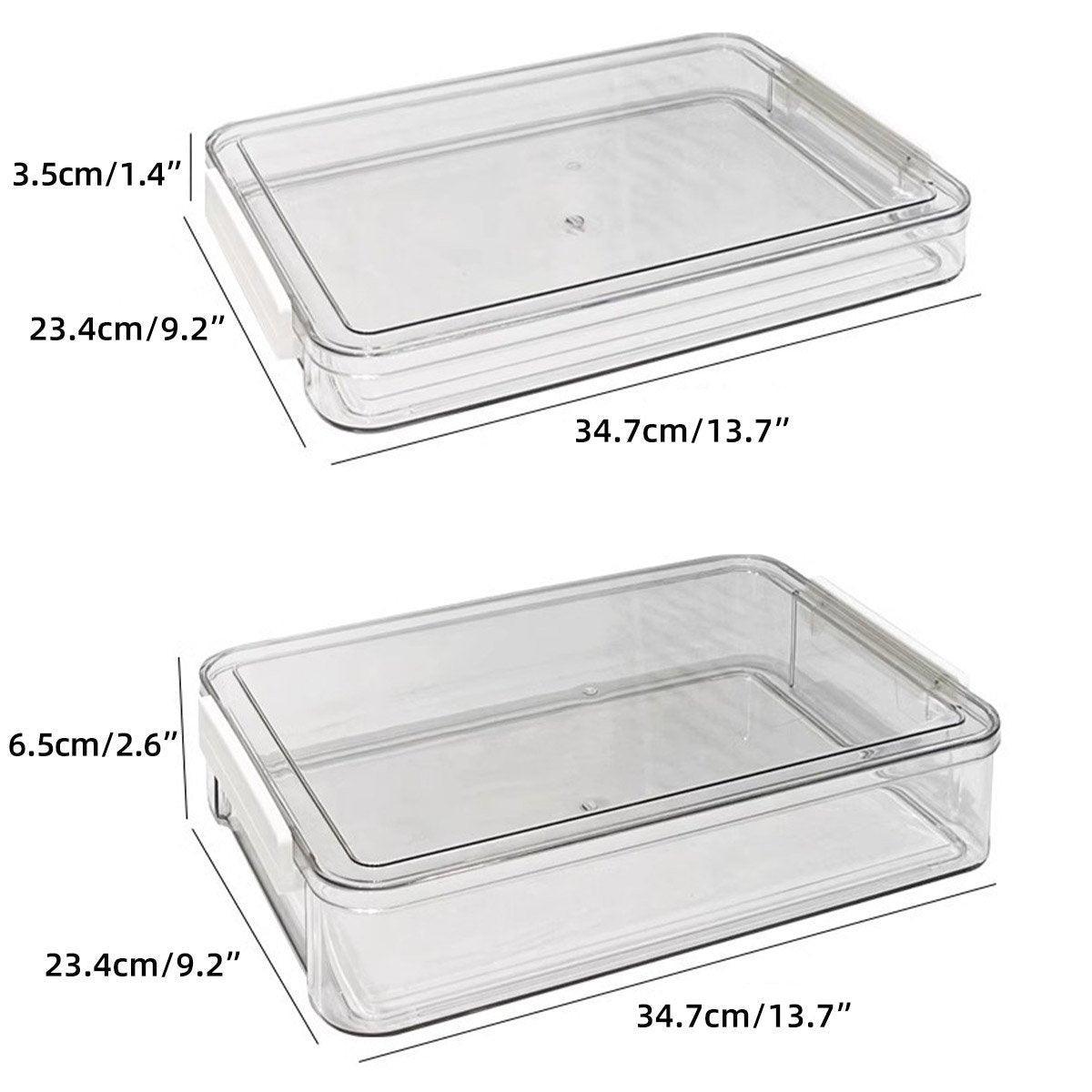 Large Capacity A4 File Storage Box Transparent Plastic Document Organizer Case - Small V528-FILE-BOX-SMALL-268040