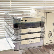 Large Capacity A4 File Storage Box Transparent Plastic Document Organizer Case - Small V528-FILE-BOX-SMALL-268040