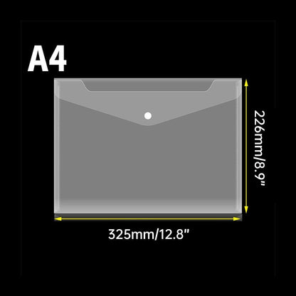 12pcs A4 Plastic File Bag Translucent Document Storage Pouch with Button Closure V528-FILE-HOLDER-12PCS-903515