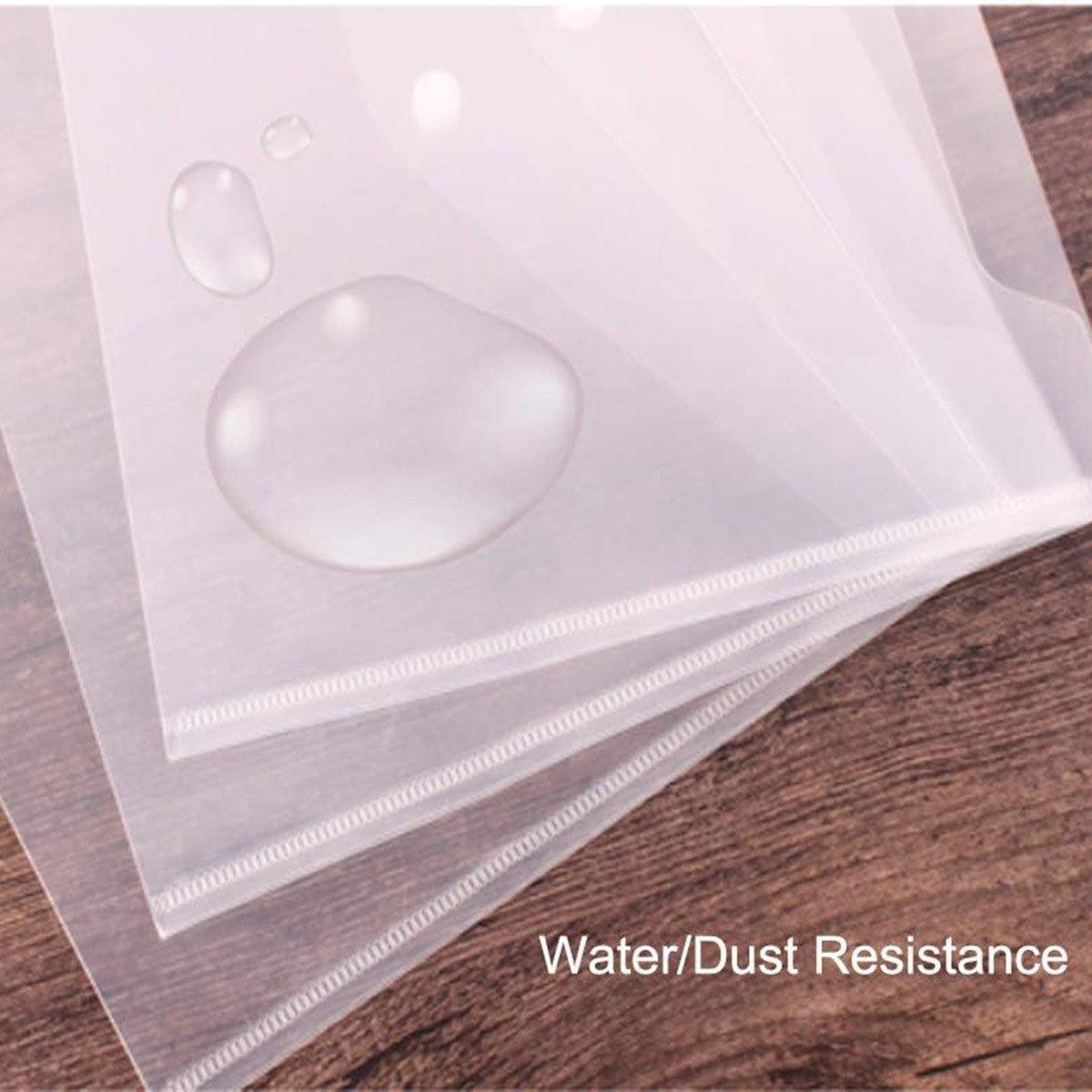 12pcs A4 Plastic File Bag Translucent Document Storage Pouch with Button Closure V528-FILE-HOLDER-12PCS-903515