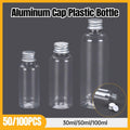 50/100pcs Clear Plastic Bottles with Aluminum Caps Liquid Dispenser Containers - 30ml-100pcs V528-FILLING-BOTTLE-30ML-100PCS-349305