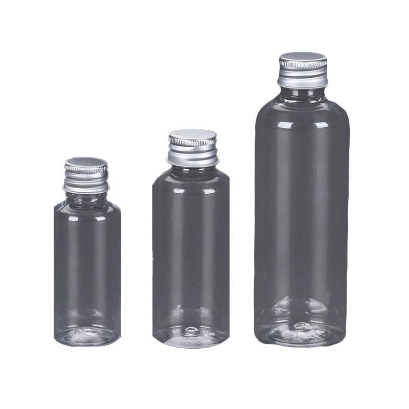 50/100pcs Clear Plastic Bottles with Aluminum Caps Liquid Dispenser Containers - 30ml-100pcs V528-FILLING-BOTTLE-30ML-100PCS-349305