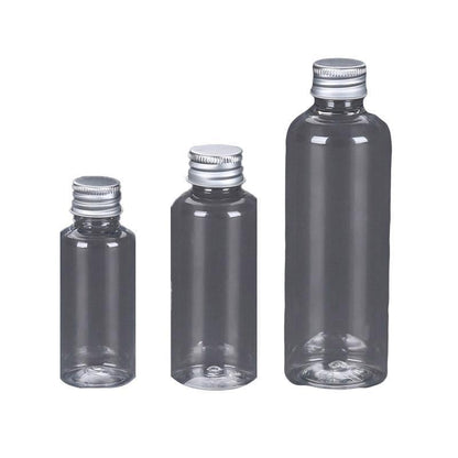 50/100pcs Clear Plastic Bottles with Aluminum Caps Liquid Dispenser Containers - 30ml-100pcs V528-FILLING-BOTTLE-30ML-100PCS-349305