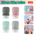 4pcs Travel Storage Bottles Set Refillable Silicone for Shampoo Lotion Cosmetics V528-FILLING-BOTTLE-4PCS-30ML-123616
