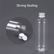 50/100pcs Clear Plastic Bottles with Aluminum Caps Liquid Dispenser Containers - 50ml-100pcs V528-FILLING-BOTTLE-50ML-100PCS-880471