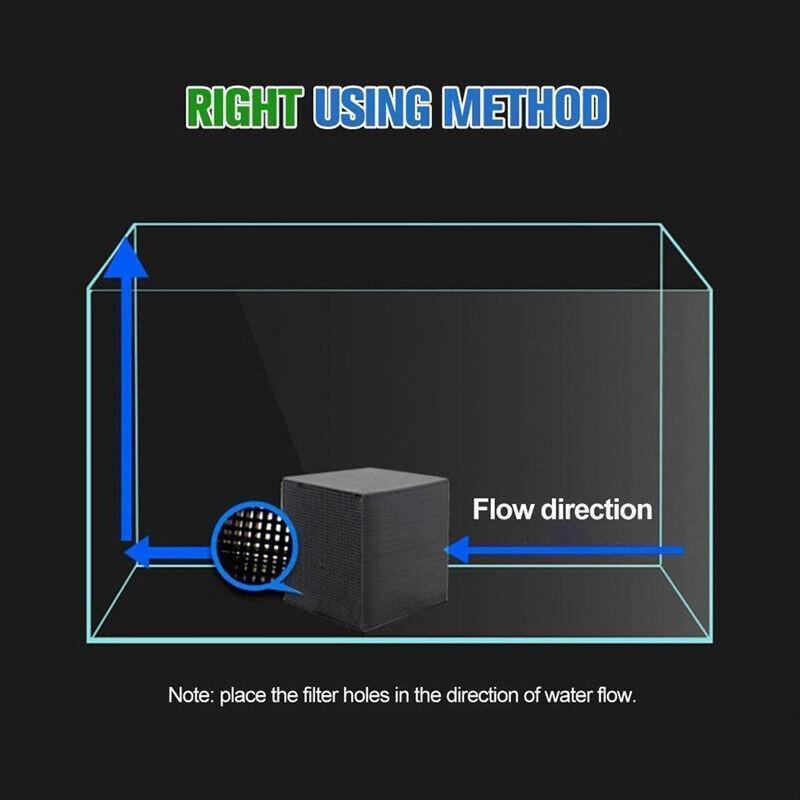Eco-Aquarium Carbon Filter For Fish Tank Water Purifier Cube Aquarium Cleaner - 10X10X10CM V528-FILTER-10-10-10CM-1PC-531594