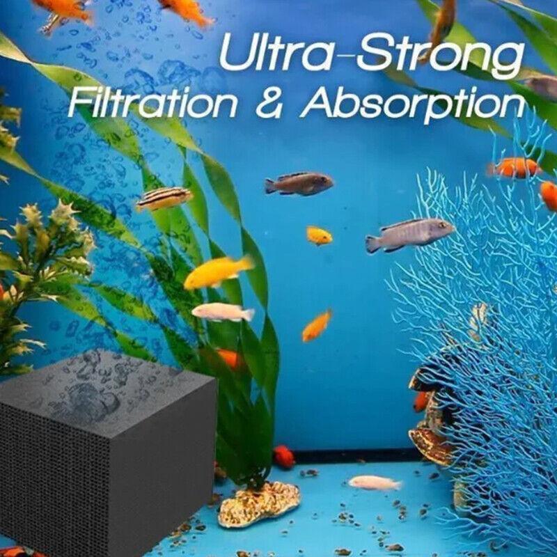 Eco-Aquarium Carbon Filter For Fish Tank Water Purifier Cube Aquarium Cleaner - 10X10X5CM V528-FILTER-10-10-5CM-1PC-343762