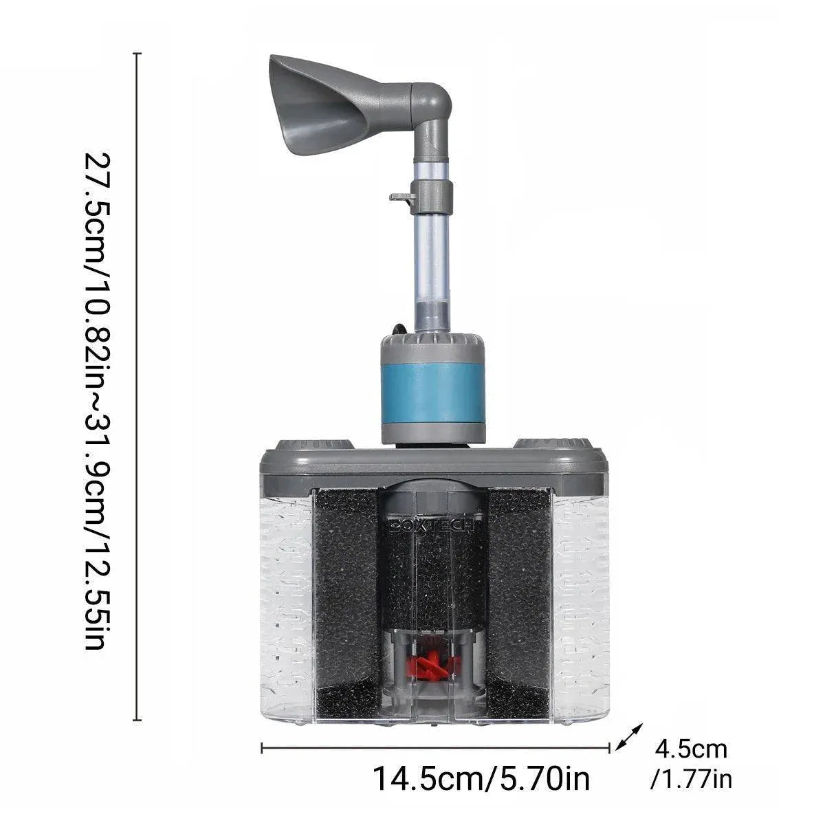 Aquarium Six in One Filter Reverse Air Lift Suction Aeration Wave Maker System V528-FILTER-230588