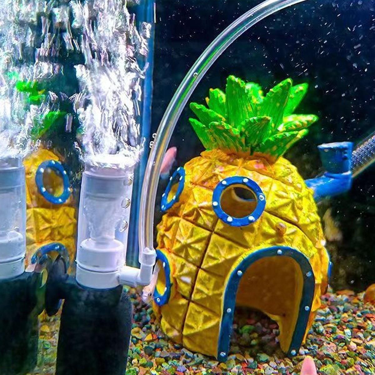 Compact Mini Aquarium Filter 3 in 1 Water Filter Aerator for Fish Tanks Quiet V528-FILTER-2PCS-458008