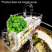 Round Fish Tank Filter Box Aquarium Trickle Box Small External Top Quiet Water Purification Three-in-One V528-FILTER-BOX-XL-359115