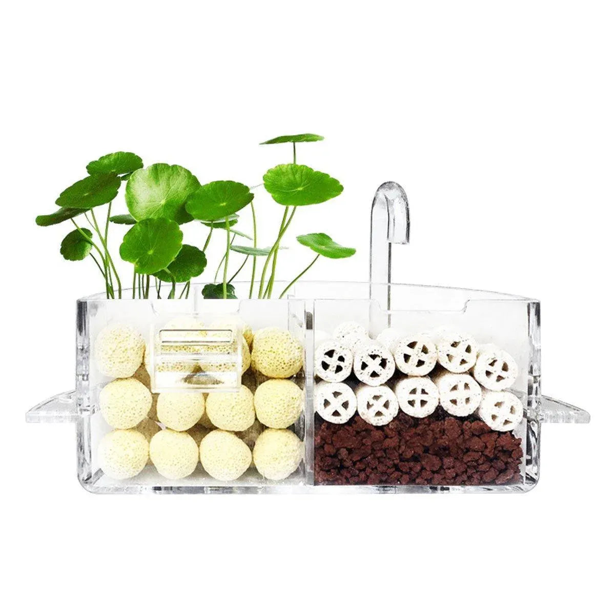 Round Fish Tank Filter Box Aquarium Trickle Box Small External Top Quiet Water Purification Three-in-One V528-FILTER-BOX-XL-359115