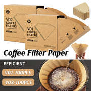 100PCS Coffee Filter Paper Drip Cone Funnel Handmade Filters for Coffee Machine - V01-100PCS V528-FILTER-PAPER-V01-100PCS-887255
