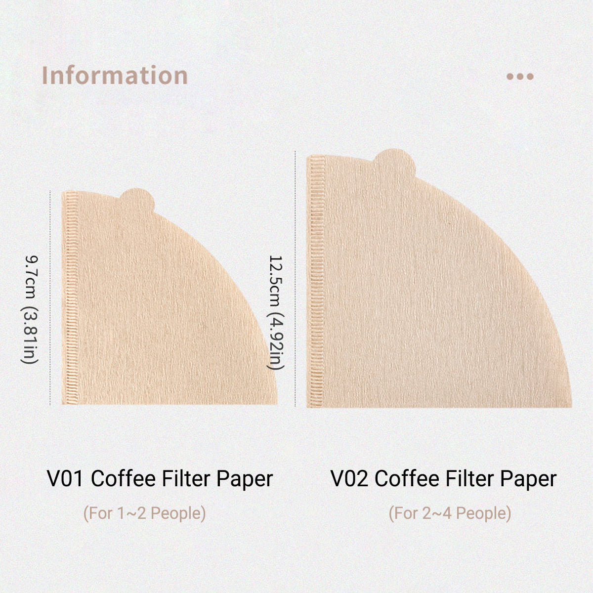 100PCS Coffee Filter Paper Drip Cone Funnel Handmade Filters for Coffee Machine - V02-100PCS V528-FILTER-PAPER-V02-100PCS-204814