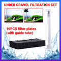 Aquarium Undergravel Filtration System 16pcs Set Underwater Fish Tank Filter Kit V528-FILTER-PLATE-16PCS-692626