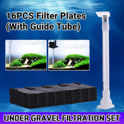 Aquarium Undergravel Filtration System 16pcs Set Underwater Fish Tank Filter Kit V528-FILTER-PLATE-16PCS-692626