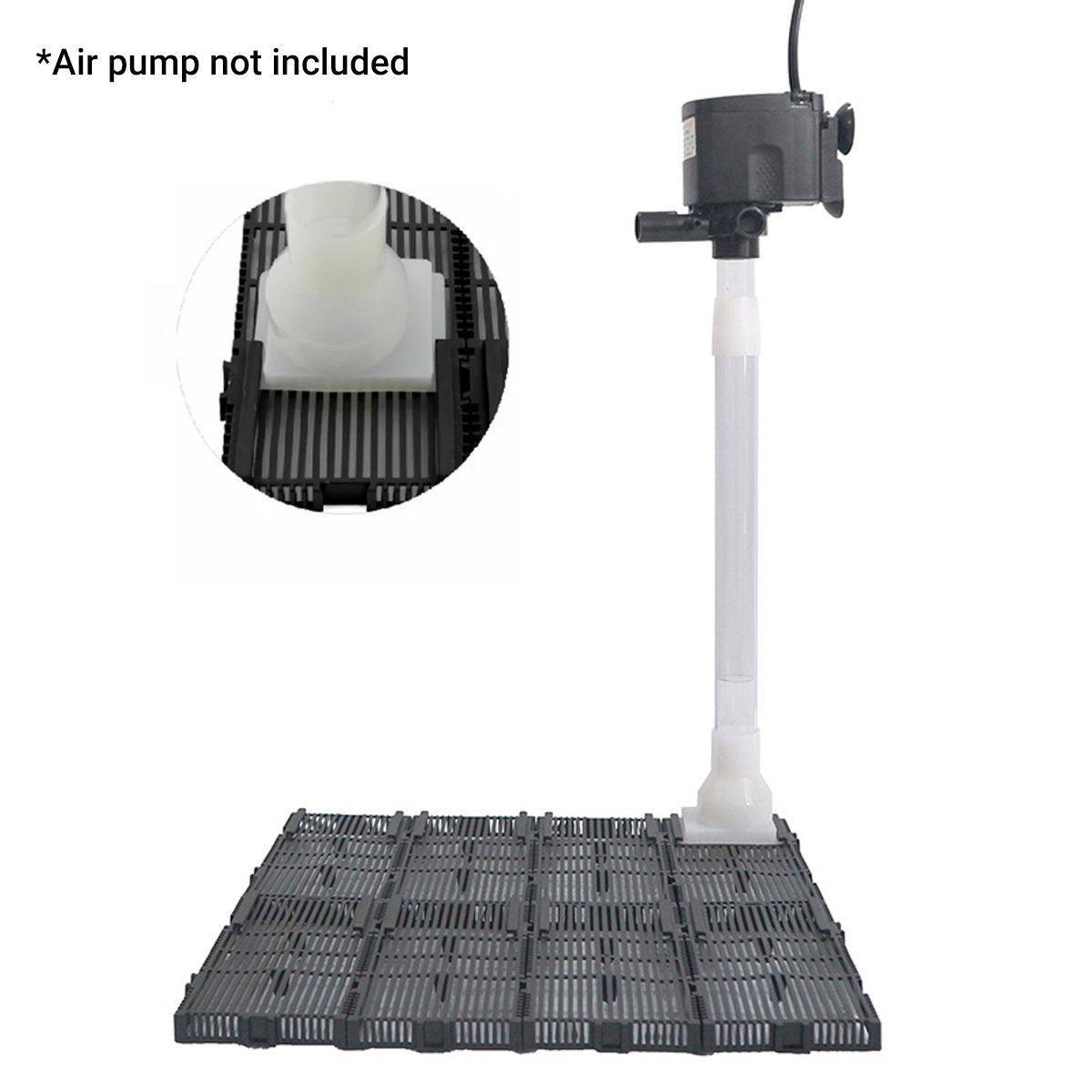 Aquarium Undergravel Filtration System 16pcs Set Underwater Fish Tank Filter Kit V528-FILTER-PLATE-16PCS-692626