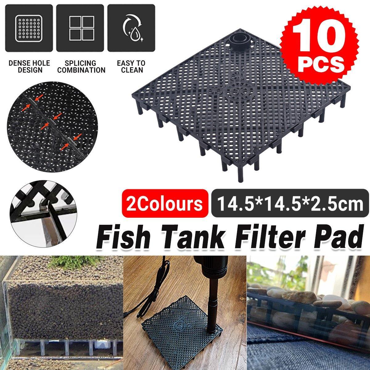 Fish Tank Aquarium Under Gravel Filter System Safe Filtration Plate Board Kit - Clear-10PCS V528-FILTER-PLATE-TMJK-10PCS-127193