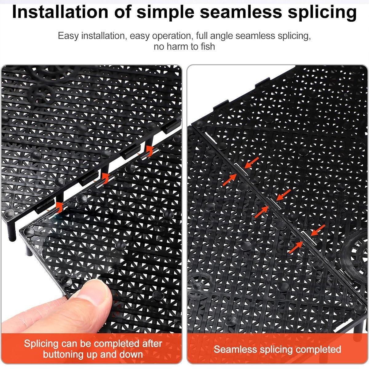 Fish Tank Aquarium Under Gravel Filter System Safe Filtration Plate Board Kit - Clear-10PCS V528-FILTER-PLATE-TMJK-10PCS-127193