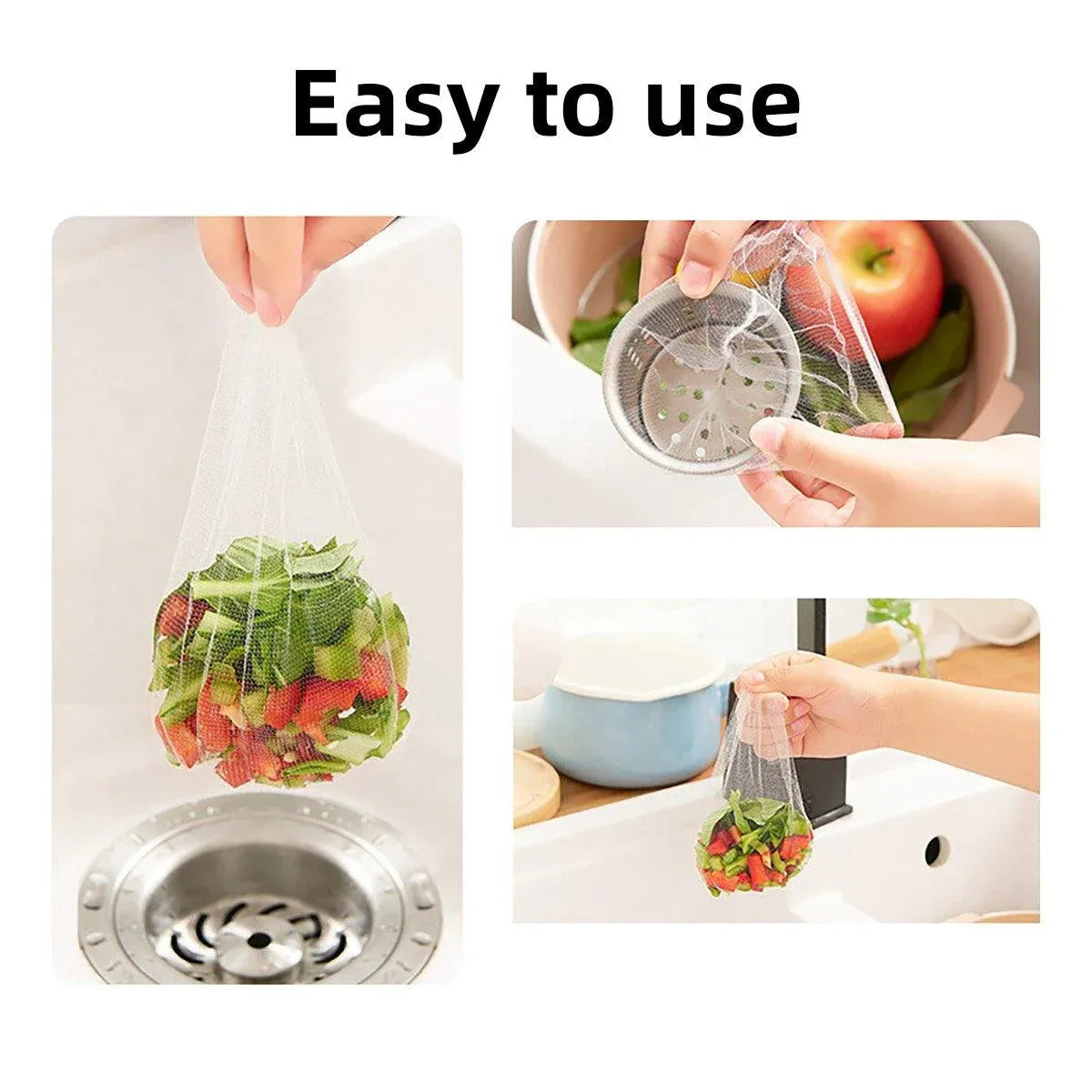 300pcs Disposable Kitchen Sink Strainer Anti Clogging Sewer Mesh Pocket Filter V528-FILTER-SCREEN-300PCS-764584