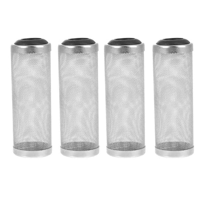4x Stainless Steel Shrimp Filter Guard Aquarium Intake Protector Fish Safe Mesh - Black-4PCS (16mm) V528-FILTER-SLEEVE-B-L-4PCS-243969