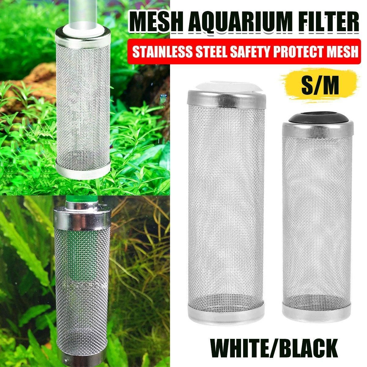 4x Stainless Steel Shrimp Filter Guard Aquarium Intake Protector Fish Safe Mesh - Black-4PCS (16mm) V528-FILTER-SLEEVE-B-L-4PCS-243969