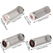 4x Stainless Steel Shrimp Filter Guard Aquarium Intake Protector Fish Safe Mesh - Black-4PCS (16mm)