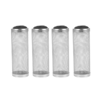 4x Stainless Steel Shrimp Filter Guard Aquarium Intake Protector Fish Safe Mesh - Black-4PCS (12mm) V528-FILTER-SLEEVE-B-S-4PCS-468989