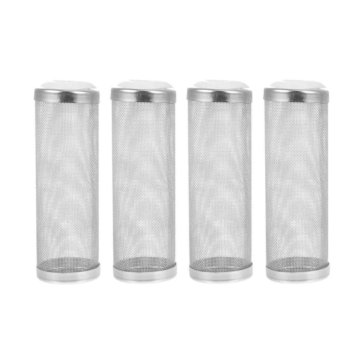 4x Stainless Steel Shrimp Filter Guard Aquarium Intake Protector Fish Safe Mesh - White-4PCS (12mm) V528-FILTER-SLEEVE-W-S-4PCS-808541