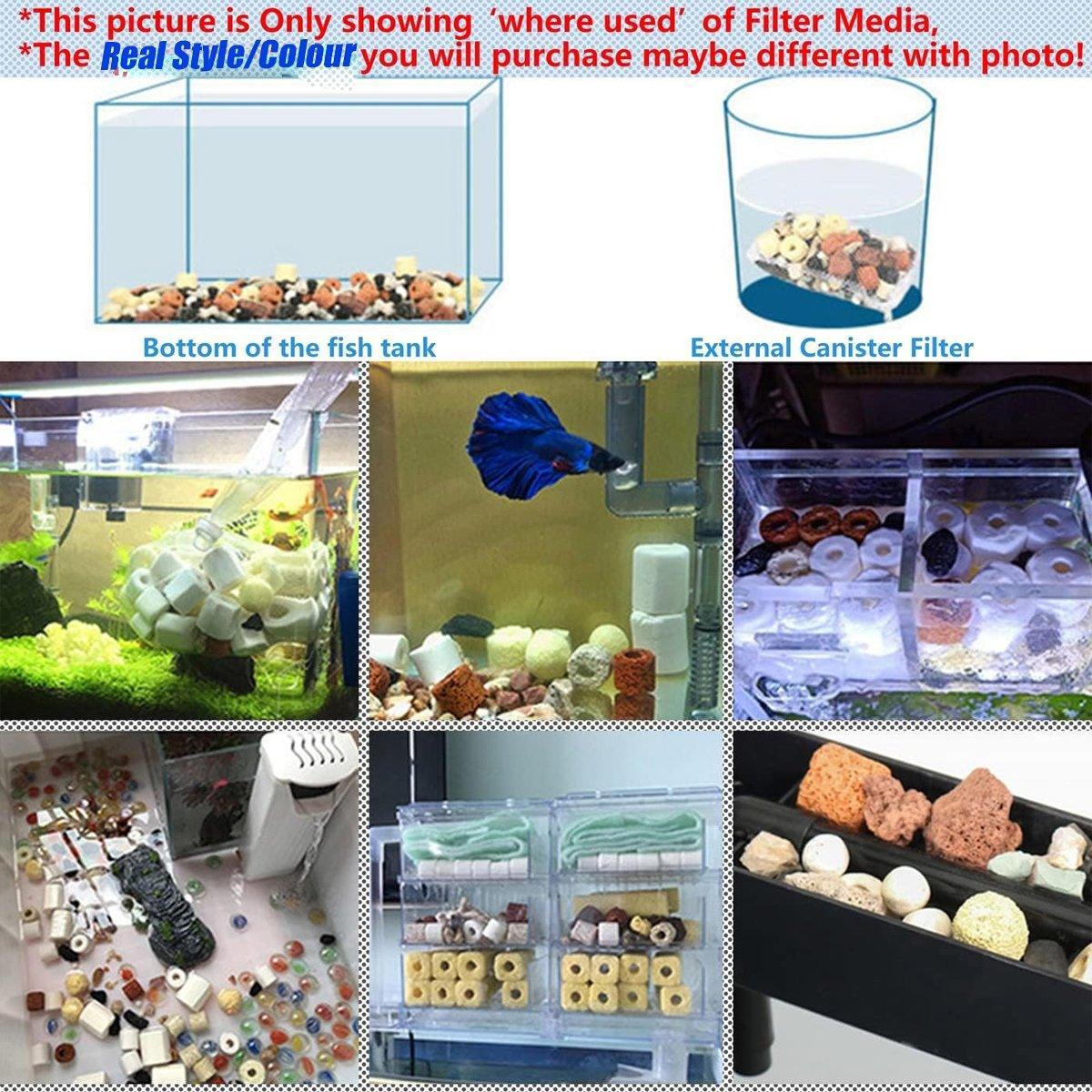 500g Fish Tank Water Filter Media Aquarium Filtration Material Sponge Pad - Bio-Beads V528-FILTER-SWZ-500G-509861