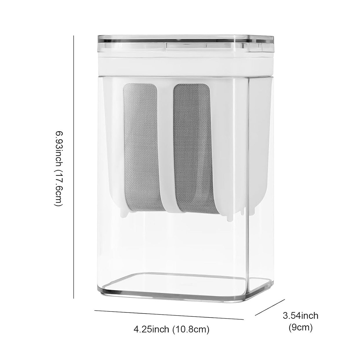 Yoghurt Strainer Filter 1100ml Plastic Container for Draining Yogurt Cheese V528-FILTER-WHITE-247209