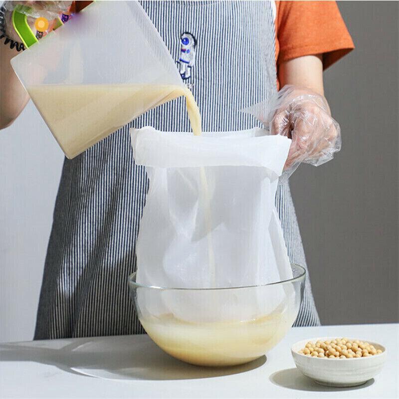 Micron Reusable Nylon Fine Mesh Food Strainer Filter Bag For Nut Milk Coffee - 20*30CM V528-FILTERBAG-20-30CM-5PCS-82783
