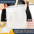 Micron Reusable Nylon Fine Mesh Food Strainer Filter Bag for Nut Milk Coffee - 45 X 30 CM V528-FILTERBAG-45X30CM-372679