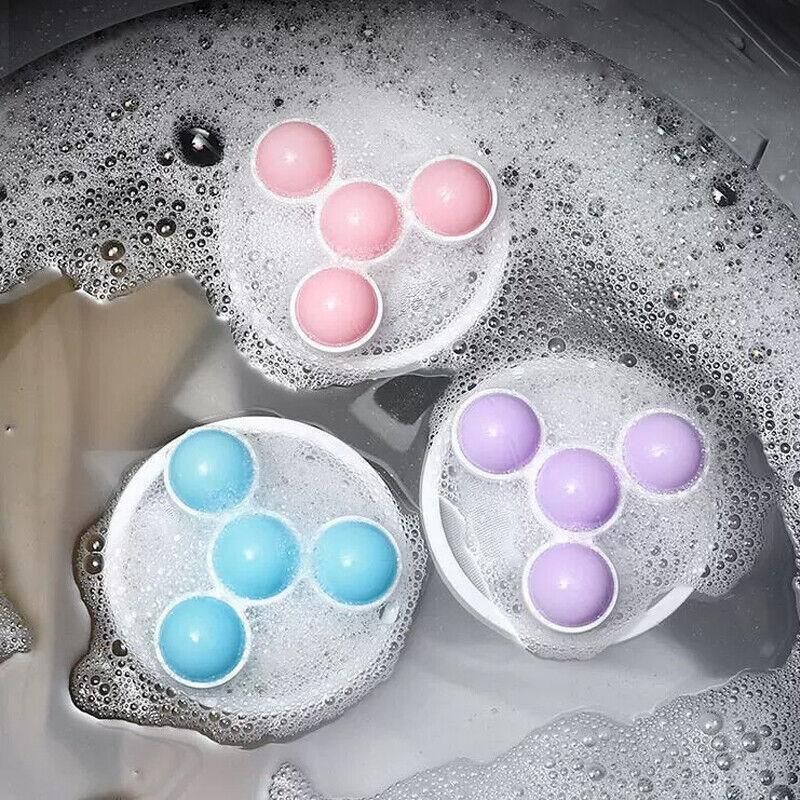 2 Pcs Reusable Hair Lint Catcher Removal Net Bag Wash Machine Float Filter - Blue V528-FILTERCOLLECTOR-BLUE-2-233929