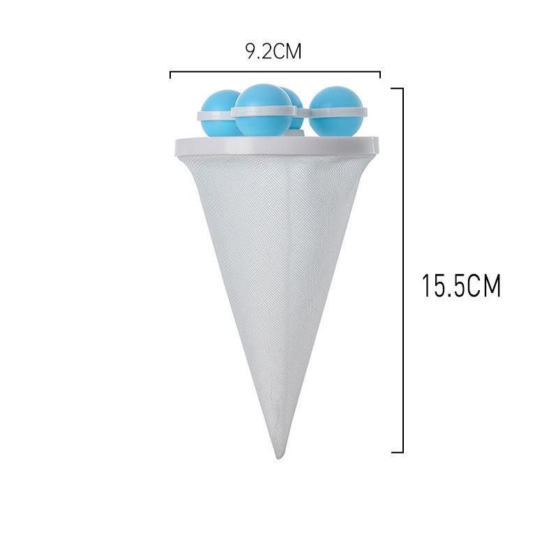 2 Pcs Reusable Hair Lint Catcher Removal Net Bag Wash Machine Float Filter - Blue V528-FILTERCOLLECTOR-BLUE-2-233929