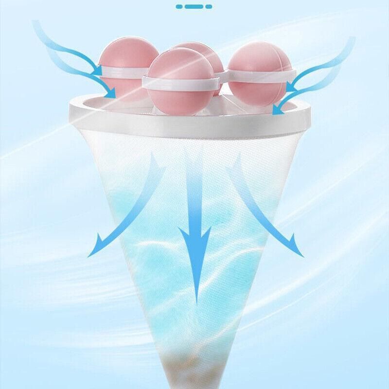 2 Pcs Reusable Hair Lint Catcher Removal Net Bag Wash Machine Float Filter - Blue V528-FILTERCOLLECTOR-BLUE-2-233929