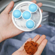 2 Pcs Reusable Hair Lint Catcher Removal Net Bag Wash Machine Float Filter - Blue V528-FILTERCOLLECTOR-BLUE-2-233929
