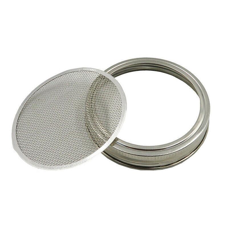 Metal Mesh Screen Sprouting Strainer Lid Filter Cover For Wide Mouth Mason Jar - 1SET V528-FILTERS-1PCS-6451412