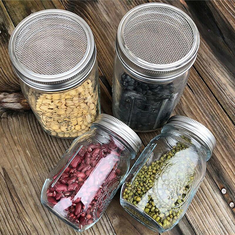 Metal Mesh Screen Sprouting Strainer Lid Filter Cover For Wide Mouth Mason Jar - 1SET V528-FILTERS-1PCS-6451412