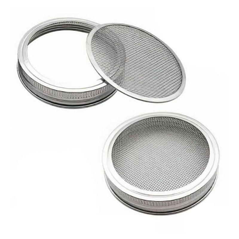 Metal Mesh Screen Sprouting Strainer Lid Filter Cover For Wide Mouth Mason Jar - 1SET V528-FILTERS-1PCS-6451412