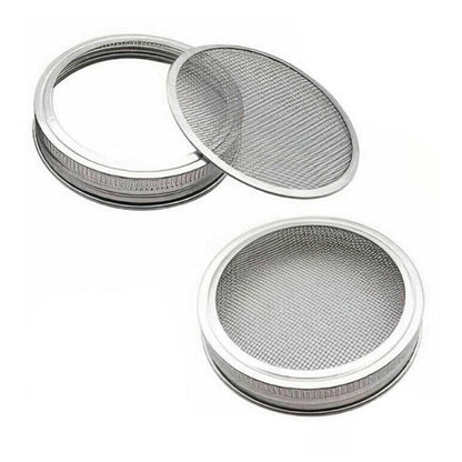 Metal Mesh Screen Sprouting Strainer Lid Filter Cover For Wide Mouth Mason Jar - 1SET V528-FILTERS-1PCS-6451412
