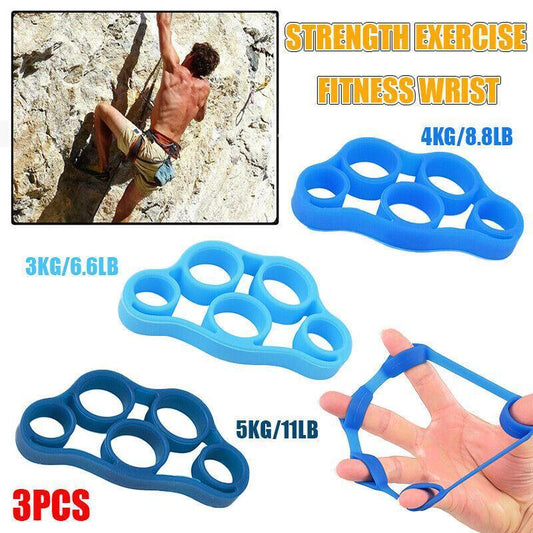 3 Pack Silicone Finger Stretcher Resistance Bands For Hand Grip Exercise And Fitness V528-FINGERSTRETCHER-3PCS-852301