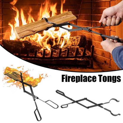 Folding Fireplace Tongs Grip Fire Pit Pliers Outdoor Indoor Fire Tools Durable V528-FIREPLACE-TONGS-FOLDING-219083