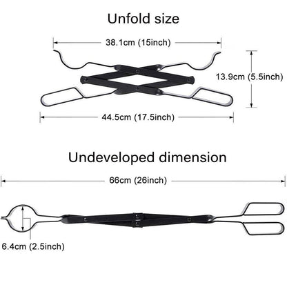 Folding Fireplace Tongs Grip Fire Pit Pliers Outdoor Indoor Fire Tools Durable V528-FIREPLACE-TONGS-FOLDING-219083