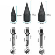 32-42mm High Speed Twist Firewood Drill Bit Wood Splitting Splitter Cone Driver - 32MM